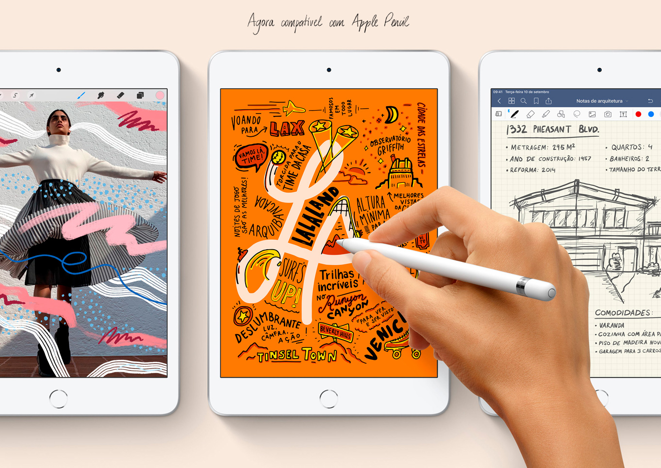 iPad mini 5 Apple, Tela Retina, 64GB, Cinza Espacial, Wi-Fi - MUQW2BZ/A